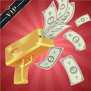 2021 Gold Money Gun Make Cash Money Rain Dollar Bill Plastic Gun Box Shot Spread the Real Money Gold Gun Toy