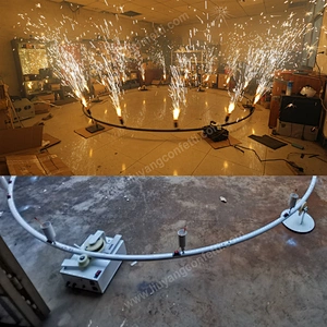 Cold Sparkler for Indoor Stages Modern 360 Degree Rotate Firing System Big Circle Ride Wedding Firework Fountain New Celebration