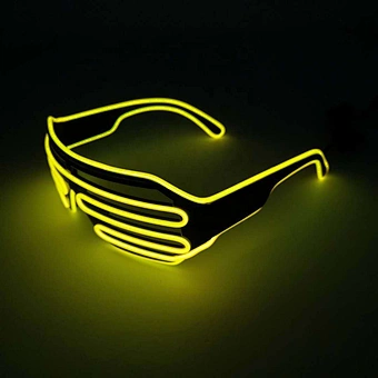 LED Shutter Glasses with Luminous Display for Christmas Party Transparent Showcase Window and Light-Up Feature Event Supplies