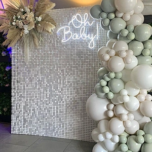 New Color Interlocking Grid Panel Wedding Event Backdrop Sequin Wall Shimmer Backdrop Wedding Decorations