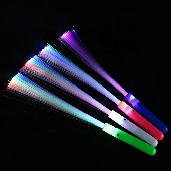 Flash Kid Toy Colorful Blinking Light up Fiber Optic Stick Glow Wand Led Magic Wand for Birthday Wedding Concert Cheer Prop