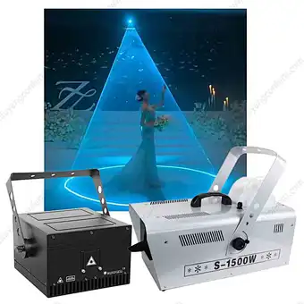 10W Laser 1500W Snow Machine for DJ Disco Party Bar RGBW LED Animated Wedding Stage Effect for Bride Groom Show Decoration for