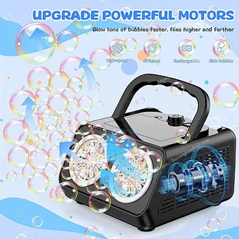 Double Hole Stage Bubble Machine Wedding Scene Atmosphere Celebration Portable Fully Automatic Bubble Blowing Portable Wedding