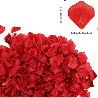 Romantic Night Valentine's Day Decoration Dark Red Rose Confetti Artificial Flower Petals for Hotel Home Party-for Thanksgiving
