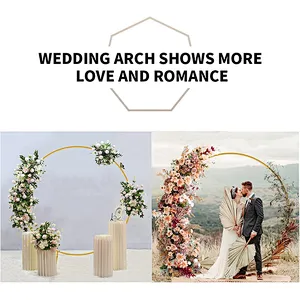 Hot Selling Wedding Backdrop Arch Elegant Wedding Gold Metal Arch Background for Party Events Decoration
