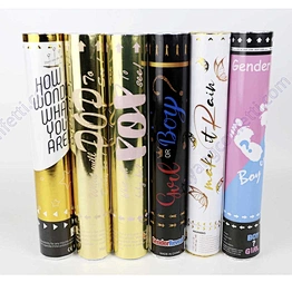 Boy Girl Baby Shower Wholesale Party Celebration Popper Gender Reveal Paper Confetti Shooter Holi Powder Cannon Confetti Machine