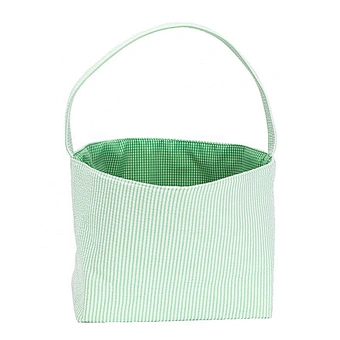 Wholesale Custom Decorations Popular Gift Egg Buckets Seersucker Bunny Bags Easter Baskets