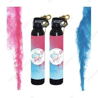 Baby Shower  Boy Girl Gender Reveal Cornmeal Spray Holi Powder Blaster Confetti Cannon Powder Smoke Color Spray Gun Fireworks