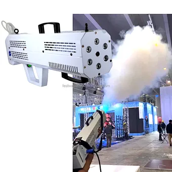1500W RGB LED Air Column Gun Portable Iron Smoke Gun for Concerts Nightclubs DJs Parties-Hot Selling Event Stage FX Dancer