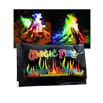 Professional Factory Wholesale Campfire Wood Burning Powder Brilliant Color Kraft Paper Bag Halloween Mystical Flames Magic Fire