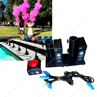 Magic Pink & Blue Electric Powder Cannon for Backyard Gender Reveal Color Burst Machine Baby Shower Party Decoration