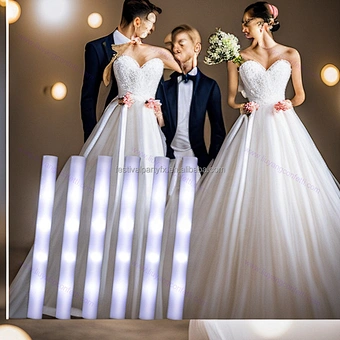 Custom LED Glow Foam Stick Cheap Flashing Light up Cheering Baton for Night Run or Valentine's Day Use