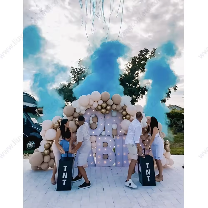 Electronic Remote Control Confetti Powder Sprays Outdoor Fireworks Wedding Party Baby Shower Gender Reveal-Party Decorations