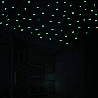 50Pcs Luminous 3D Stars Glow in Dark Wall Stickers for Kids Baby Rooms Bedroom Ceiling Home Decor Fluorescent Star Stickers