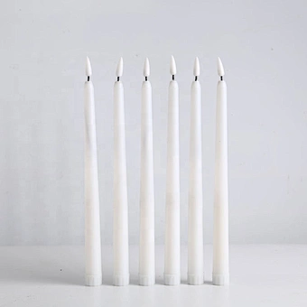 Moving Flame Flameless Tea Christmas Recharge Yellow Flickering Remote Candles Bougie Dinner Party Decoration Led Taper Light
