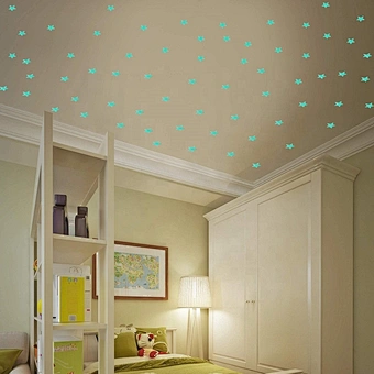 50Pcs Luminous 3D Stars Glow in Dark Wall Stickers for Kids Baby Rooms Bedroom Ceiling Home Decor Fluorescent Star Stickers