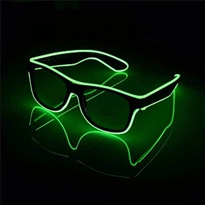 Custom Logo Flashing Led El Light up Sunglasses Party Supplies Wire Glowing Luminous Novelty Gift in Dark Neon Kids Glow Glasses