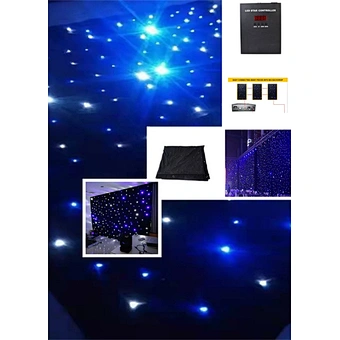 Blue White Rgb Home Party Ceiling Backdrop Cloth Light Led Star Curtain for Wedding Stage Concert Disco DJ Ktv Decoration