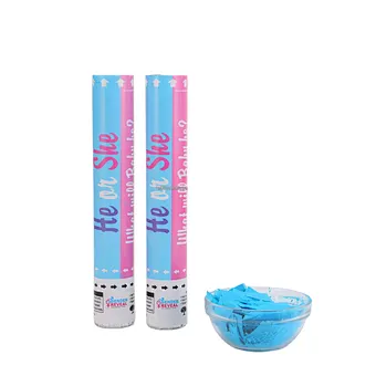 Free Factory Design Baby Shower & Wedding Event Party Popper & Spray Gender Reveal Powder Confetti Cannon for Boy or Girl