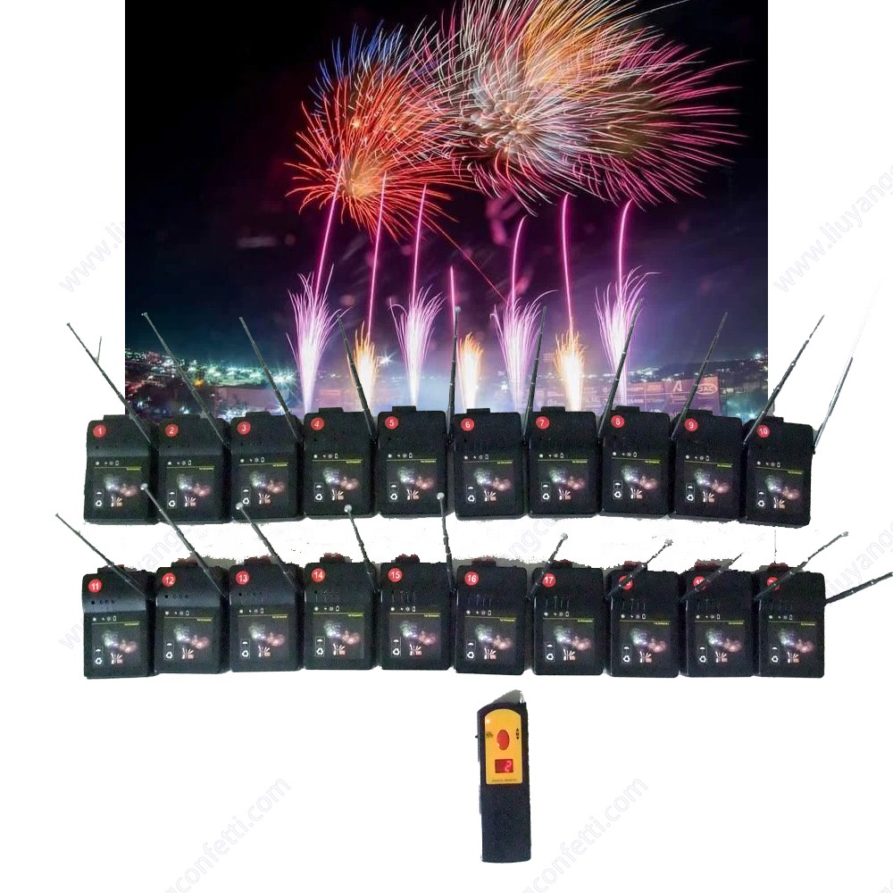 China Professional Stage Fountain Fireworks Firing Pyrotechnic Cold Hot Sale 20 Cues Remote Control Wireless Fire System