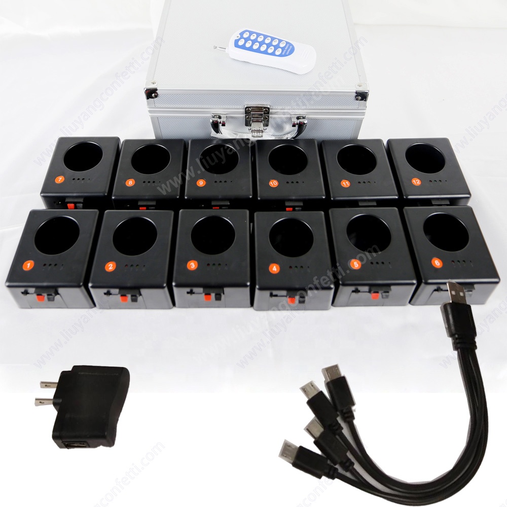 2024 Hot Sell 12 Channels 12 Cues Electric Cold Fountain Pyro Fireworks Firing System for Wedding Decoration