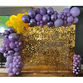 Stunning Iridescent Gold Mirror Shimmer Panels Backdrop Wall Shimmer Sequin Wall for Weddings Birthdays Decor
