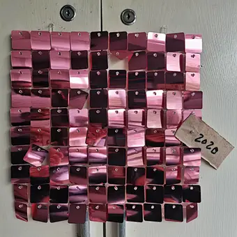 Event Party Gold Pink Iridescent Silver Background Mirror Shimmer Gem Sequin Shimmer Wall Backdrop Manufacturers Sequin Panel