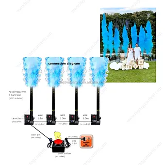 Magic Pink & Blue Electric Powder Cannon for Backyard Gender Reveal Color Burst Machine Baby Shower Party Decoration
