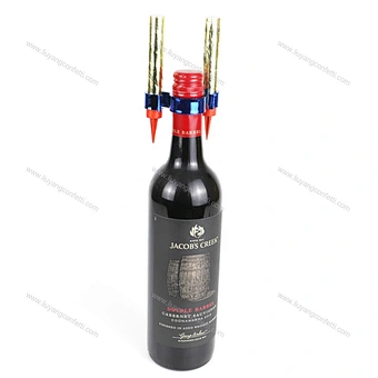 Single DOUBLE champagne BOTTLE TOP SPARKLER CLIPS Holder for Nightclub Party Candle Sparkler Fountain