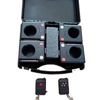 Party Stage Fountain Effect New Remote Control 4 Cue Cold Pyro Machine Receiver Wedding Machine Wireless Fireworks Firing System