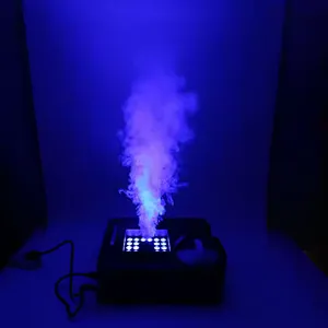1500W High Capacity Vertical Fog Machine Wireless Remote Control DMX Fog Machine for Stage Party 24pcs RGB LEDs