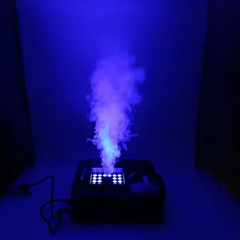 1500W High Capacity Vertical Fog Machine Wireless Remote Control DMX Fog Machine for Stage Party 24pcs RGB LEDs