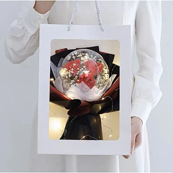 Mothers Day Gift 2024 Wedding Valentine Festival Novelty Gift Giant Dried Flowers Golden Touch Balloons Preserved Roses Bouquet