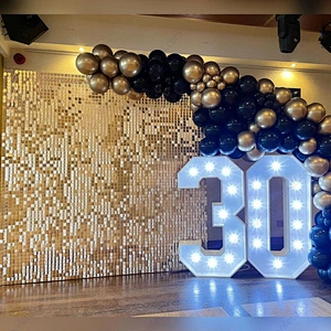 2022 Hot Sale 4D Sequin Shimmering Wind Flapping Wall Panel Backdrop for Baby Shower Event Party Birthday Wedding Decoration