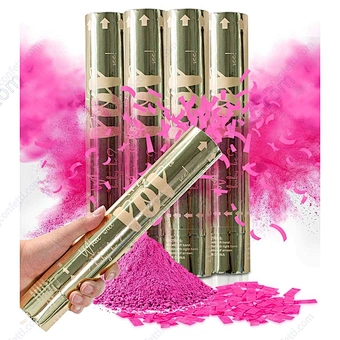 Wholesale Boy or Girl Pink Blue Holi Gender Reveal Baby Shower Party Supplies Popper Smoke Powder & Confetti Stick Cannon