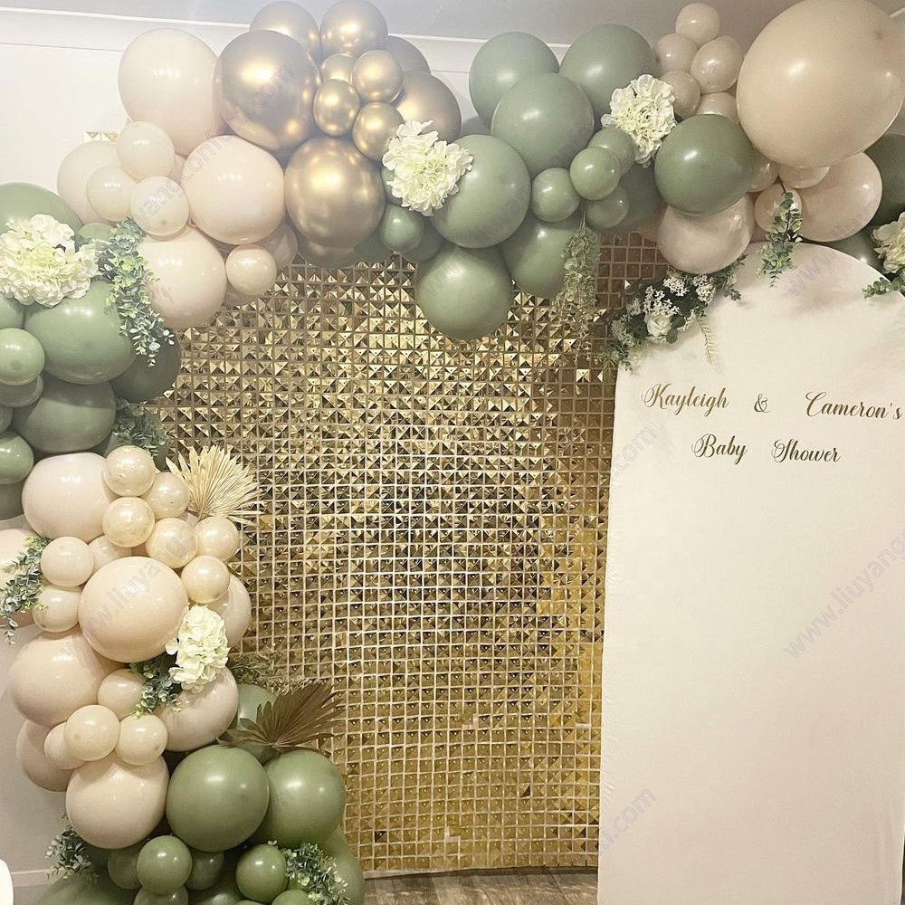 New Color Interlocking Grid Panel Wedding Event Backdrop Sequin Wall Shimmer Backdrop Wedding Decorations
