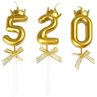 Wholesale Party Decoration Allite Birthday Number Candle Wax Cake Candle Wholesale Number 0-9 Wax Cake Candle