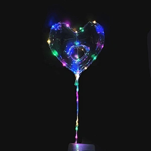 Led Valentines Day Decorations and Gift for Him or Her Heart Bobo Balloon With LED Valentine Balloons