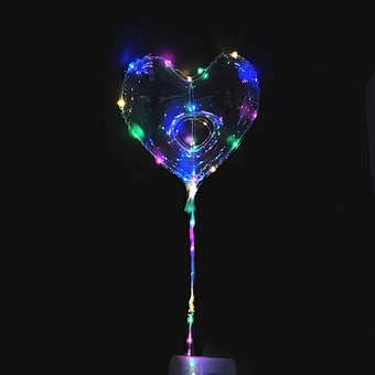 Led Valentines Day Decorations and Gift for Him or Her Heart Bobo Balloon With LED Valentine Balloons