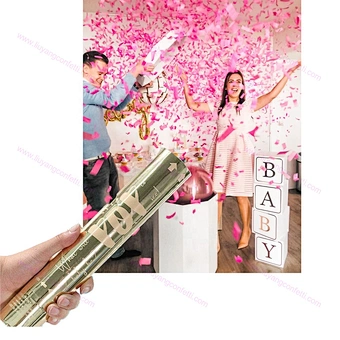 Boy Girl Baby Shower Wholesale Party Celebration Popper Gender Reveal Paper Confetti Shooter Holi Powder Cannon Confetti Machine