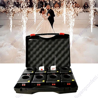 8 Cues Wedding Cold Pyro Fireworks Machine, Cold Spark Fountain Firework Machine Stage, Indoor Fireworks Cold Spark Machine