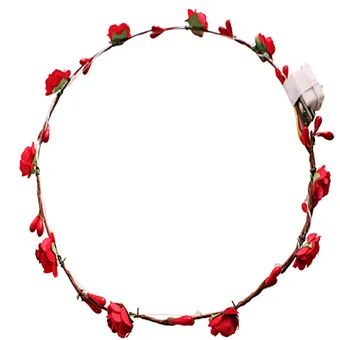 Colorful Christmas Party Glowing Wreath Halloween Crown Flower Headband Women Girls LED Light up Hair Wreath Hairband Garlands