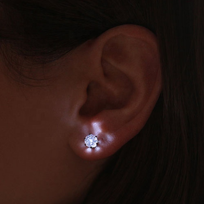 Hot Cool Fashion Unique Design LED Earrings Light up Bling Ear Studs Dance Party New Year Accessories Women Men