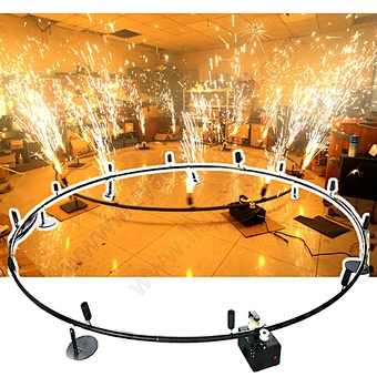 Dj Wedding Centerpiece Spark Fountain Machine Decoration Circle 360 Degree Rotate Cold Pyrotechnic Indoor Firework Firing System