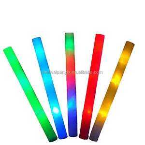 Custom LED Glow Foam Stick Cheap Flashing Light up Cheering Baton for Night Run or Valentine's Day Use