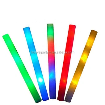 Custom LED Glow Foam Stick Cheap Flashing Light up Cheering Baton for Night Run or Valentine's Day Use