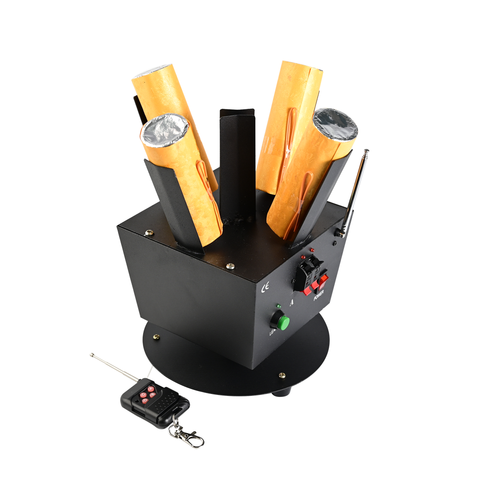 Best Remote Control Indoor Cold Pyro Fireworks Machine Firecracker Firing System Channel With Rotating Stage Lighting Wedding