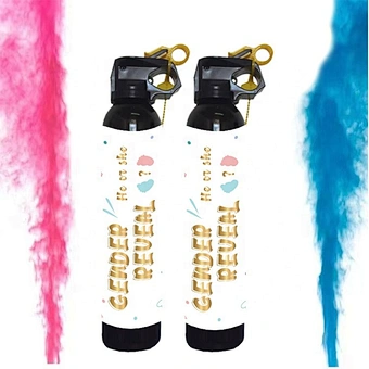 Baby Shower  Boy Girl Gender Reveal Cornmeal Spray Holi Powder Blaster Confetti Cannon Powder Smoke Color Spray Gun Fireworks