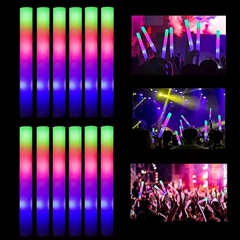 Glow Sticks Custom 16 Inch Colorful 3 Mode Party Led-foam-stick Concert Favor Lighting Light up Led Foam Stick