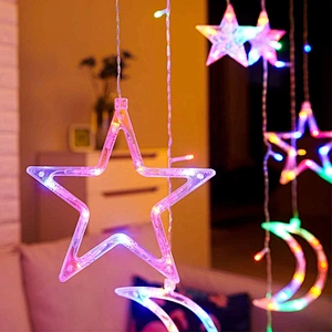 Wholesale Eid Mubarak 3.5m LED Moon and Star Lights Waterproof Lamp Beads for Wedding Birthday Party Decorations String Light